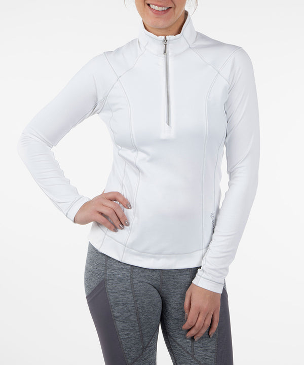 Anna-Kaci Women's High Pile Fleece Pullover with Half Zip Front and Long Sleeves