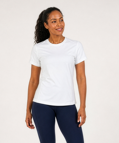 Women's Aria Tee Shirt with Mesh Knit Insert