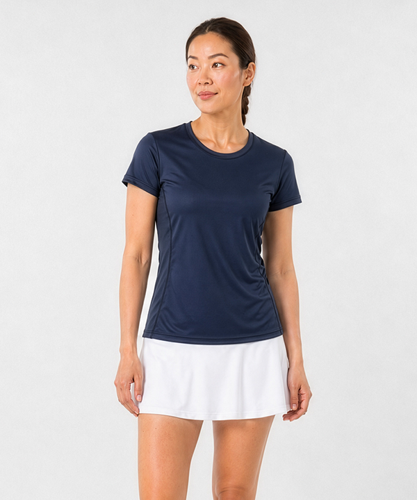 Women's Aria Tee Shirt with Mesh Knit Insert
