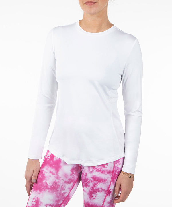 Women's Sari Athletic Long-Sleeve with Mesh Knit Insert