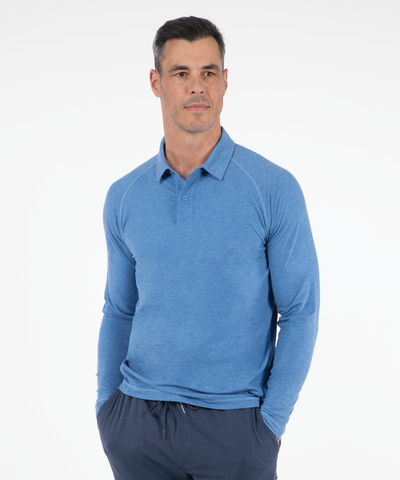 Men's Galo Long Sleeve Soft Touch Knit Polo