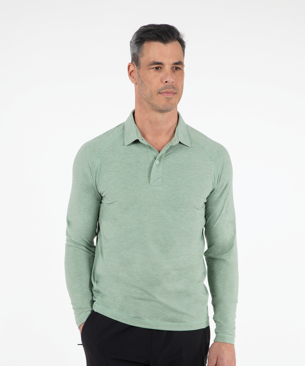 Men's Galo Long Sleeve Soft Touch Knit Polo