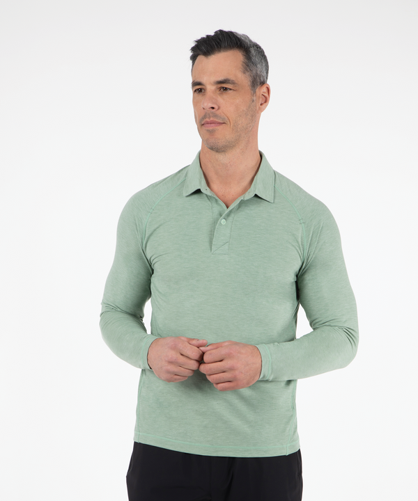 Men's Galo Long Sleeve Soft Touch Knit Polo