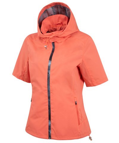 Women's Amber Short-Sleeve Water-Repellent WxTech Hooded Wind Jacket