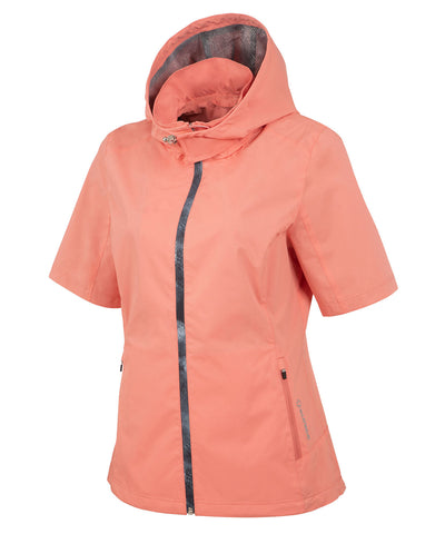 Women's Amber Short-Sleeve Water-Repellent WxTech Hooded Wind Jacket