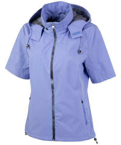 Women's Amber Short-Sleeve Water-Repellent WxTech Hooded Wind Jacket