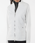 Pure White with Silver Zipper