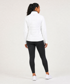 Pure White with Silver Zipper