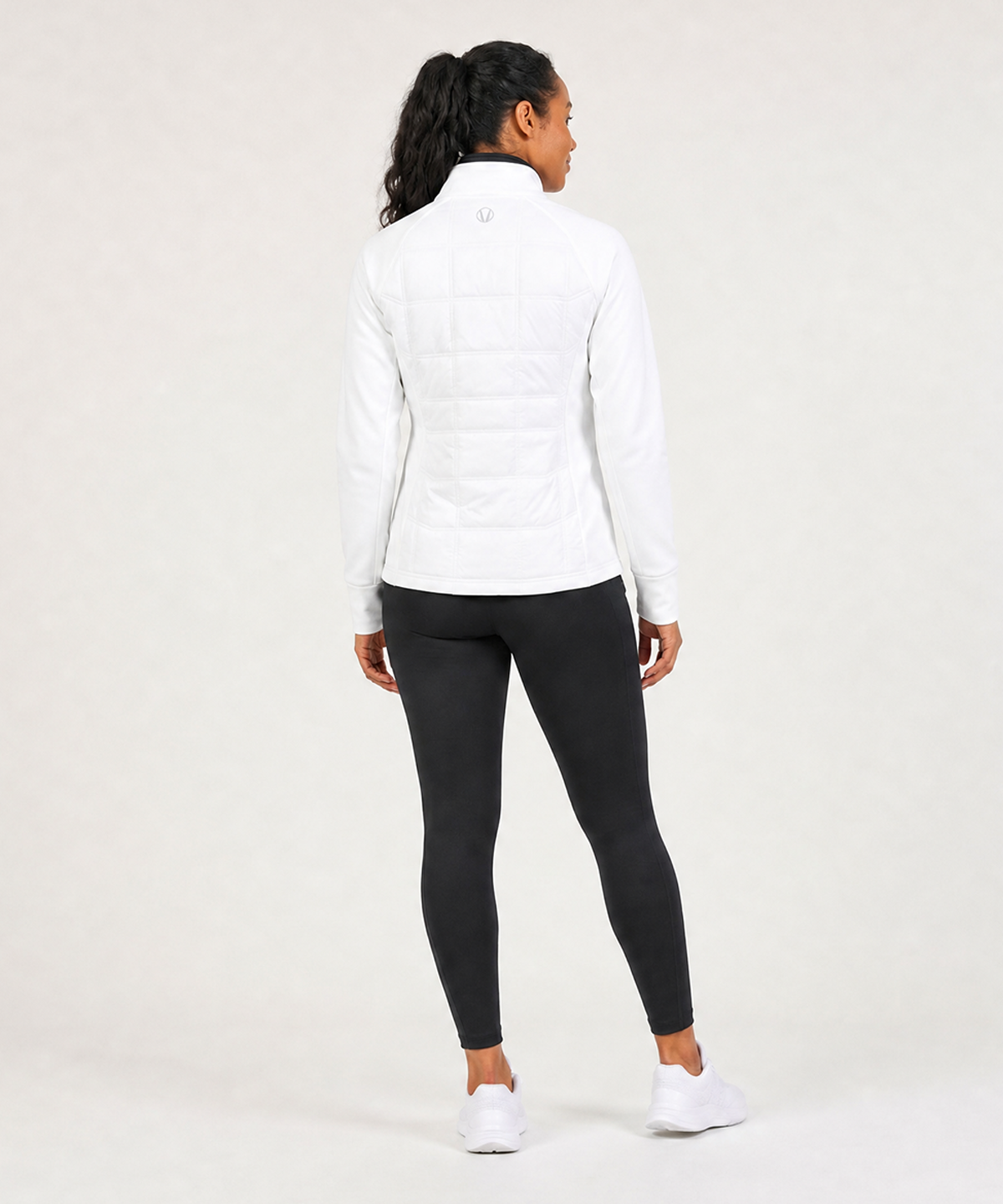 Pure White with Silver Zipper