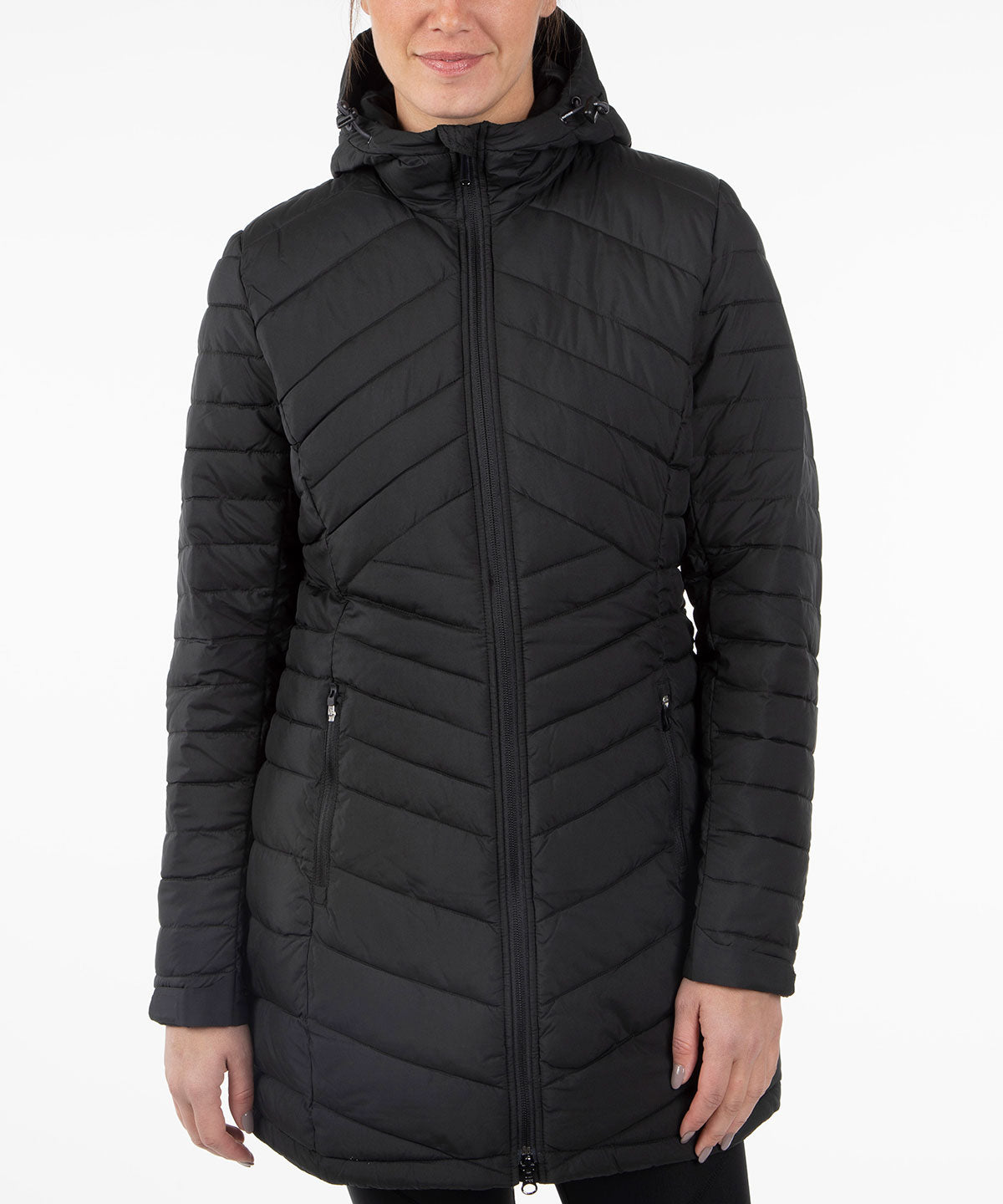 Women&#39;s Jojo Thermal Quilted Long Jacket with Hood