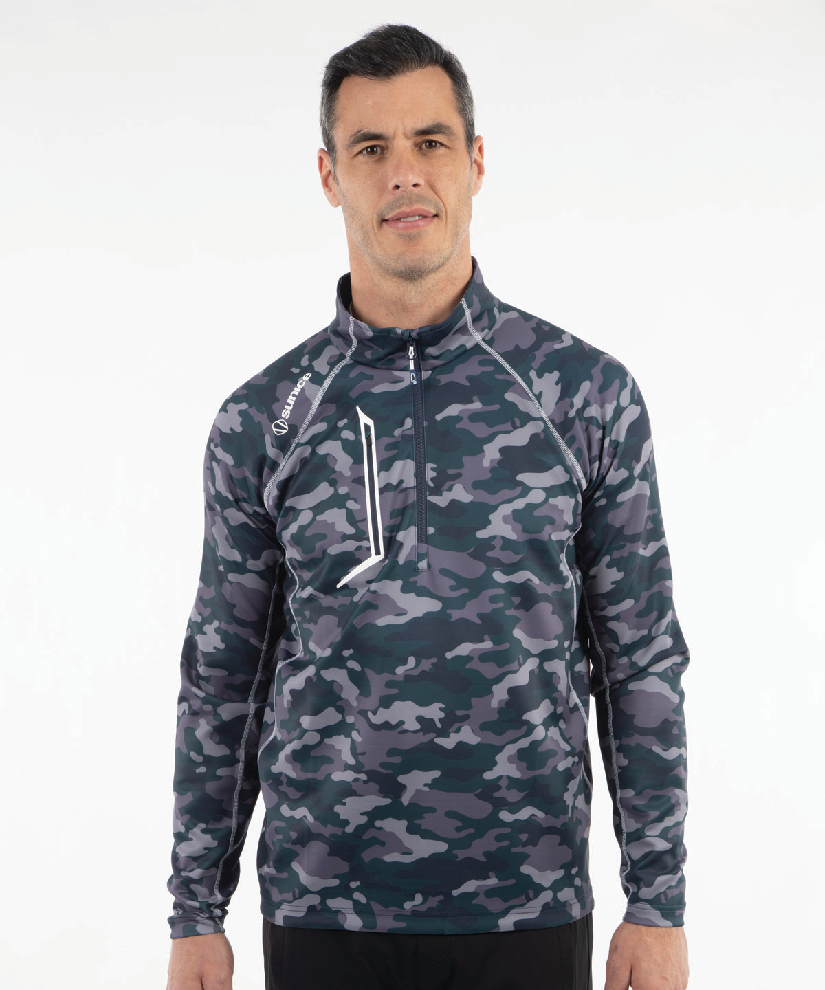 Green Camo Print/Pure White