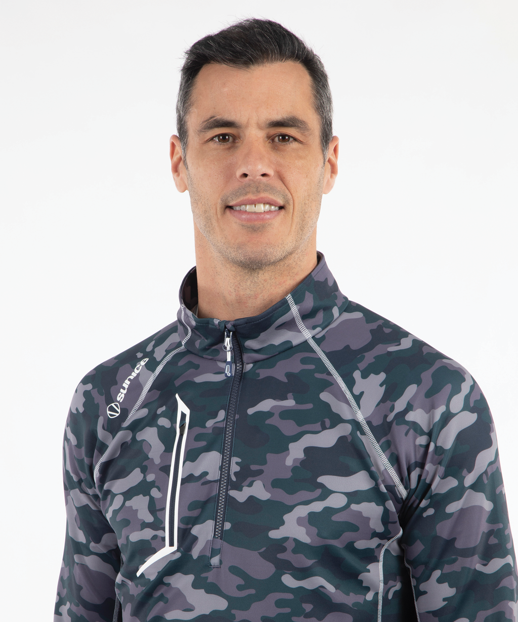 Green Camo Print/Pure White