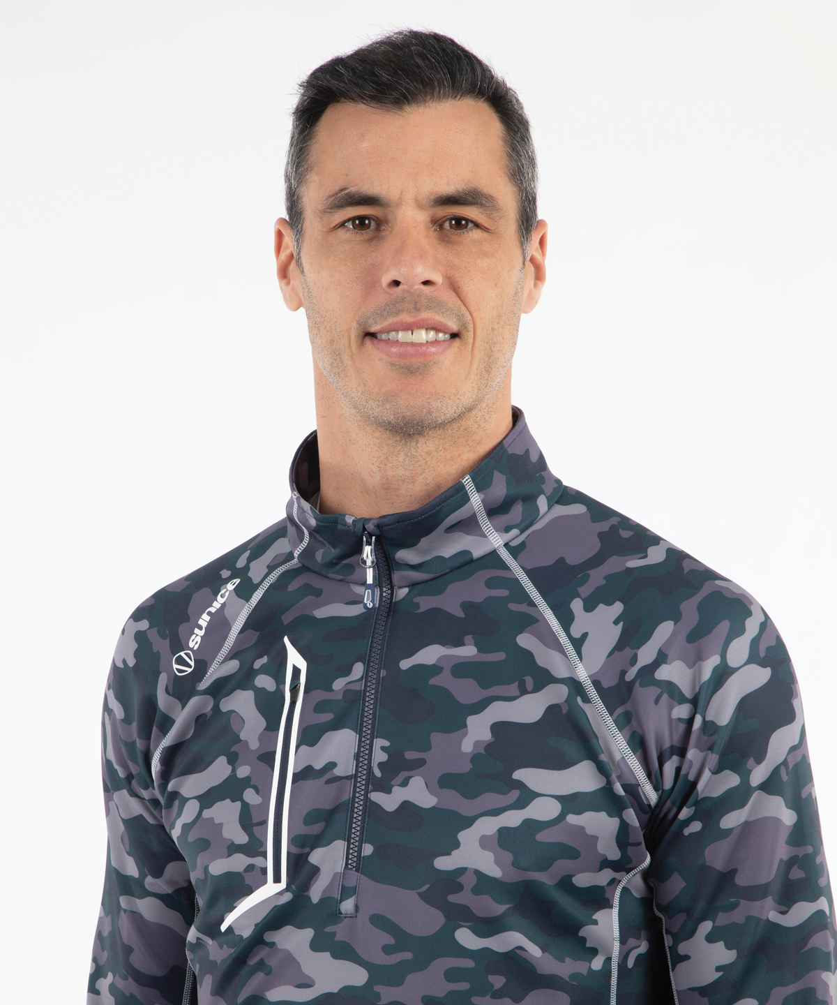 Green Camo Print/Pure White