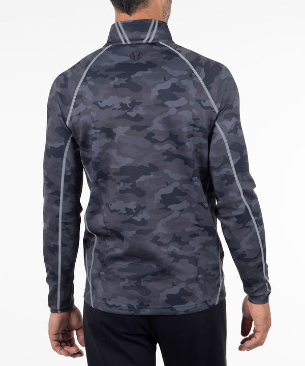 Chemise Pull Homme Sunice Allendale 2.0 – Bleu Nuit, Demi Fermeture éclair, Déperlant, Taille S