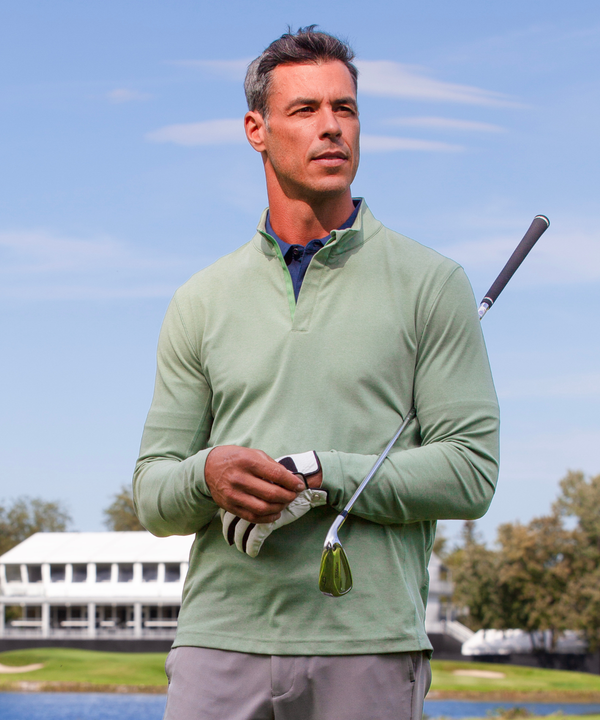 Men's Aric Aerosoft Performance Pullover Quarter-Zip