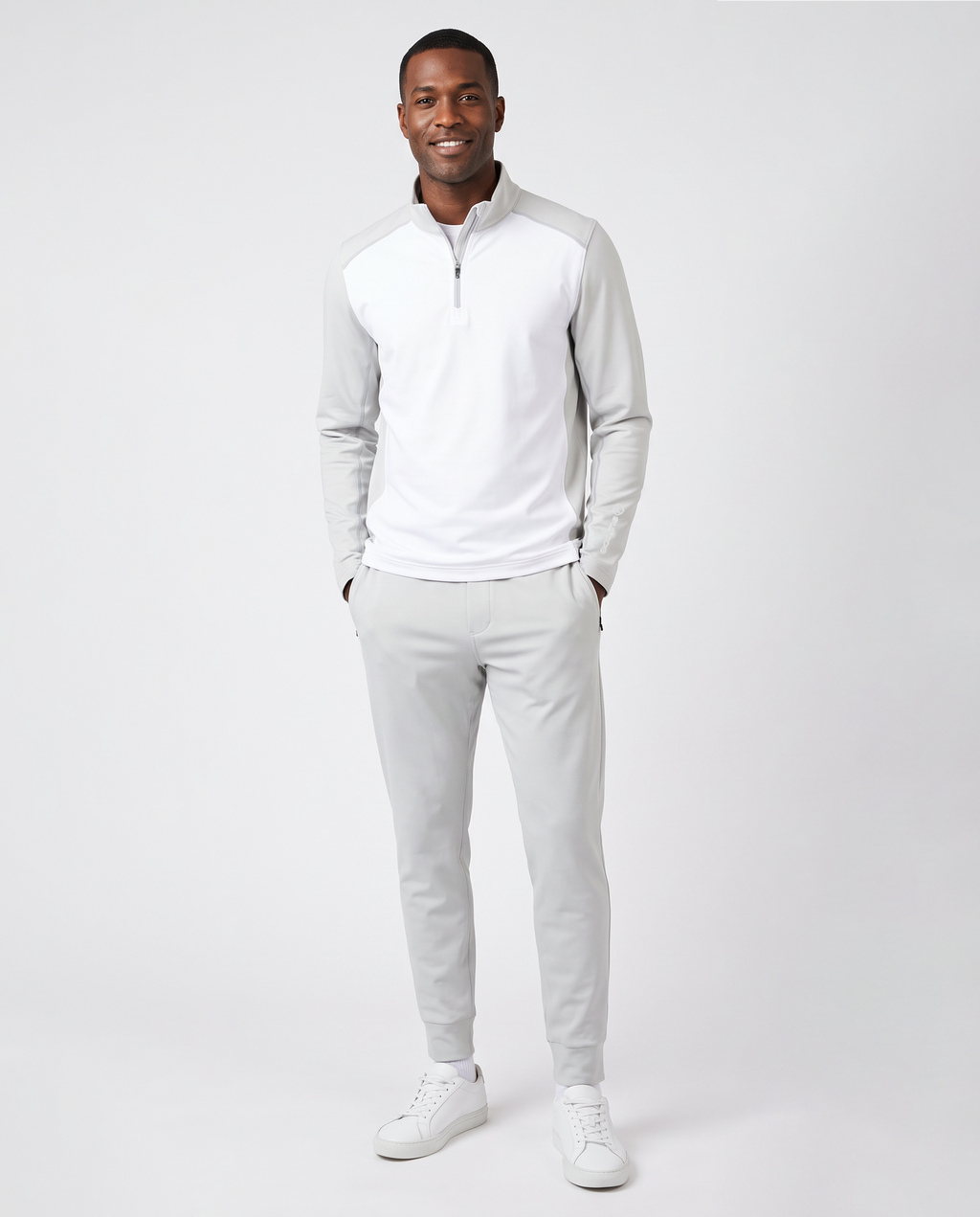 Pure White/ Down Grey Melange