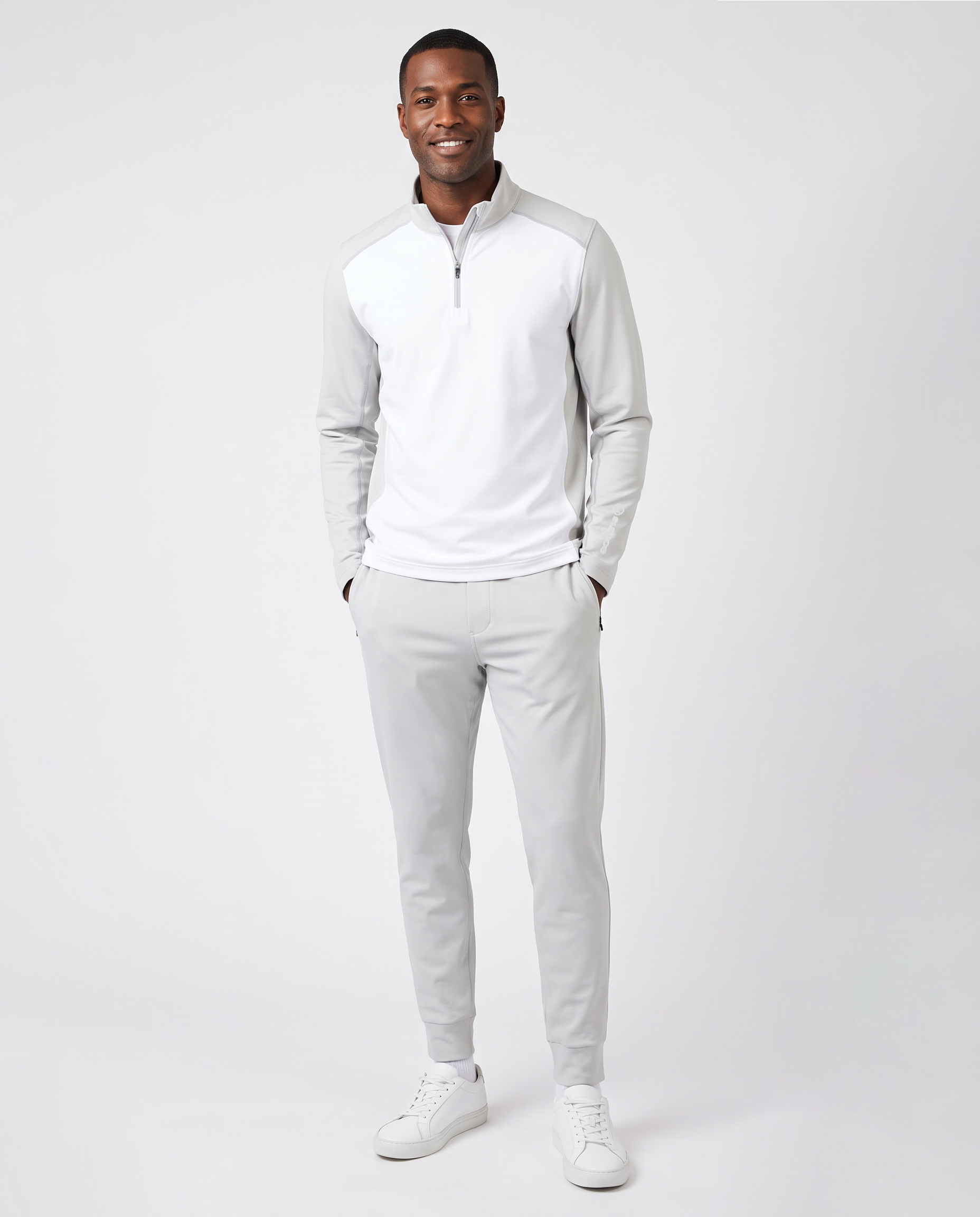 Pure White/ Down Grey Melange