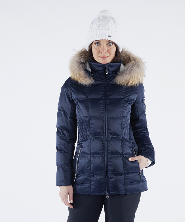 Women's Nikki Quilted Jacket with Removable Faux Fur Ruff