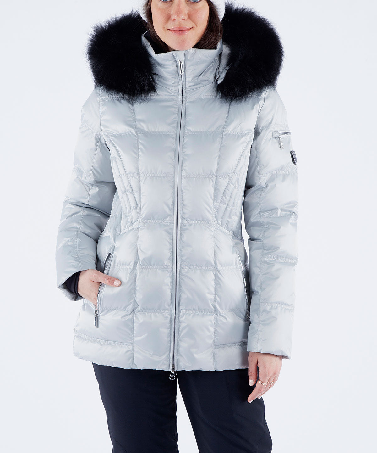 Women&#39;s Nikki Quilted Jacket with Removable Faux Fur Ruff