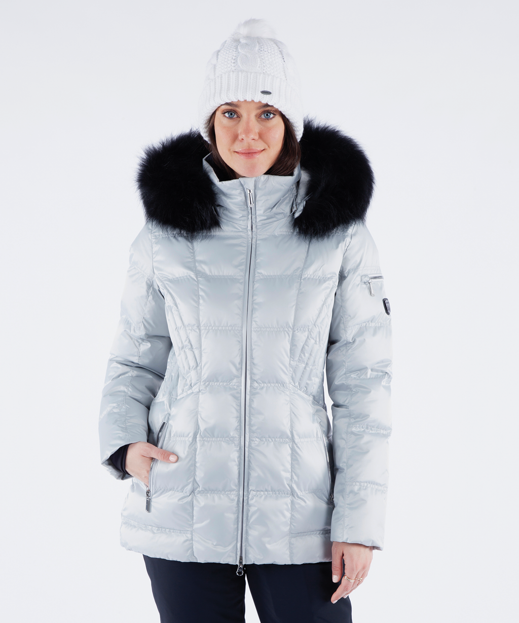 Women's Nikki Quilted Jacket with Removable Fur Ruff