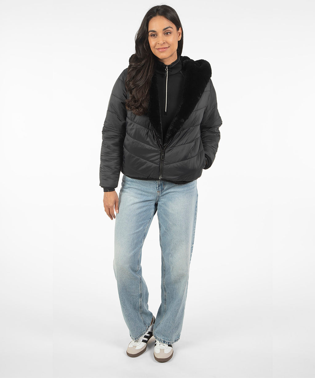 Women's Paris Hooded Reversible Jacket