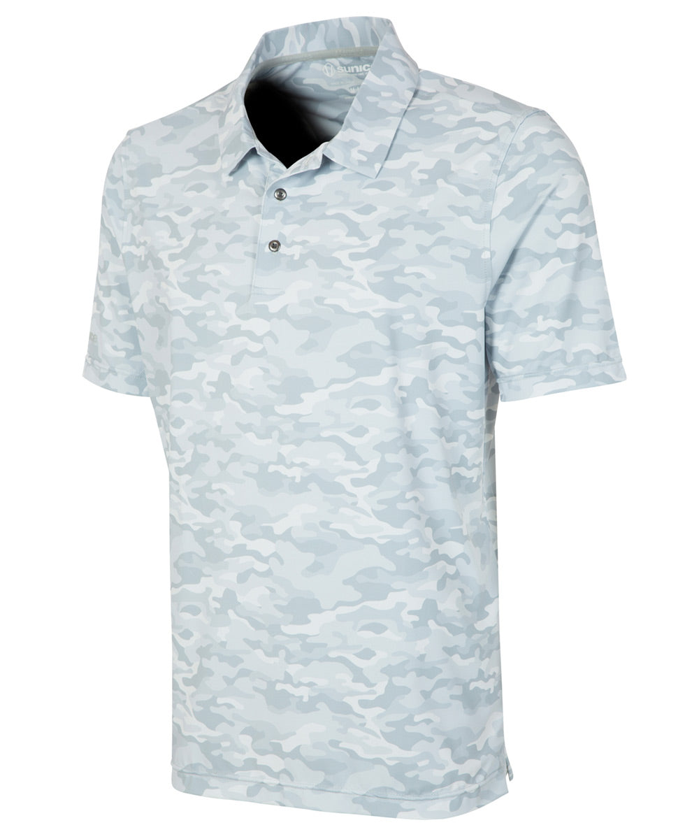 Men's Martin Camo Print Short Sleeve Polo Shirt - Sunice
