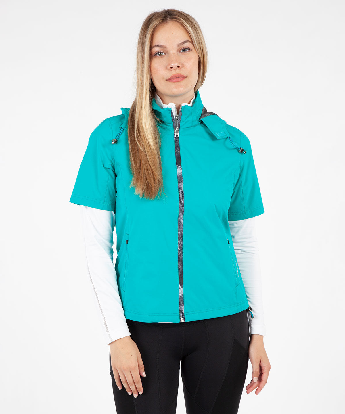 Women's Amber Short-Sleeve Water-Repellent WxTech Wind Jacket – Sunice