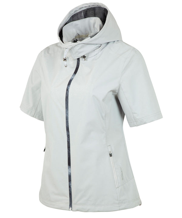 Women's Amber Short-Sleeve Water-Repellent WxTech Hooded Wind Jacket