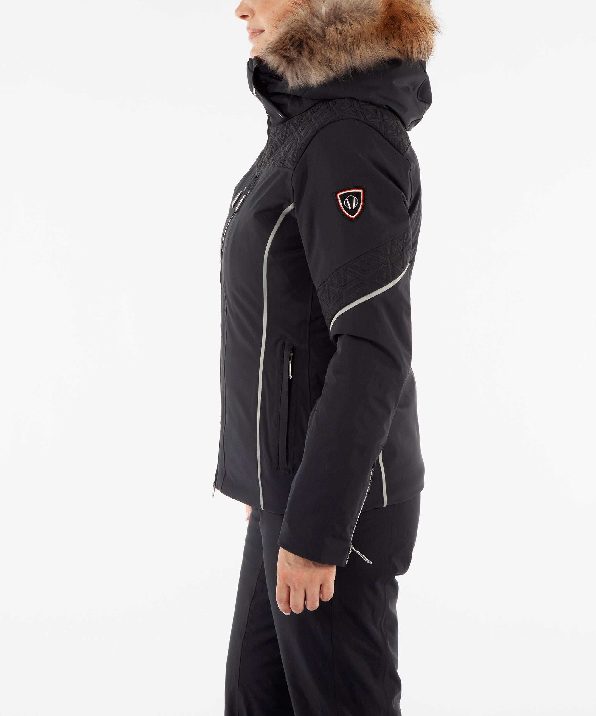 Women's Sabrina Insulated Jacket with Removable Fur Ruff - Sunice