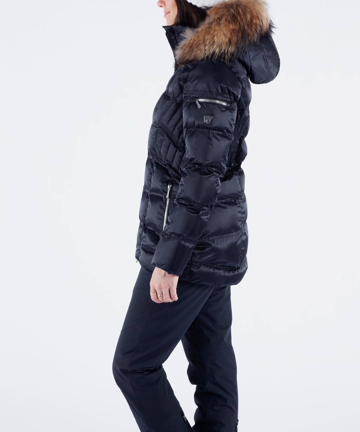Women&#39;s Nikki Quilted Jacket with Removable Fur Ruff