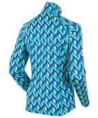 Blue Stone Retro Waves Print