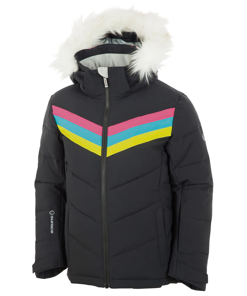 Women's ski jackets, fur and faux fur ski jackets