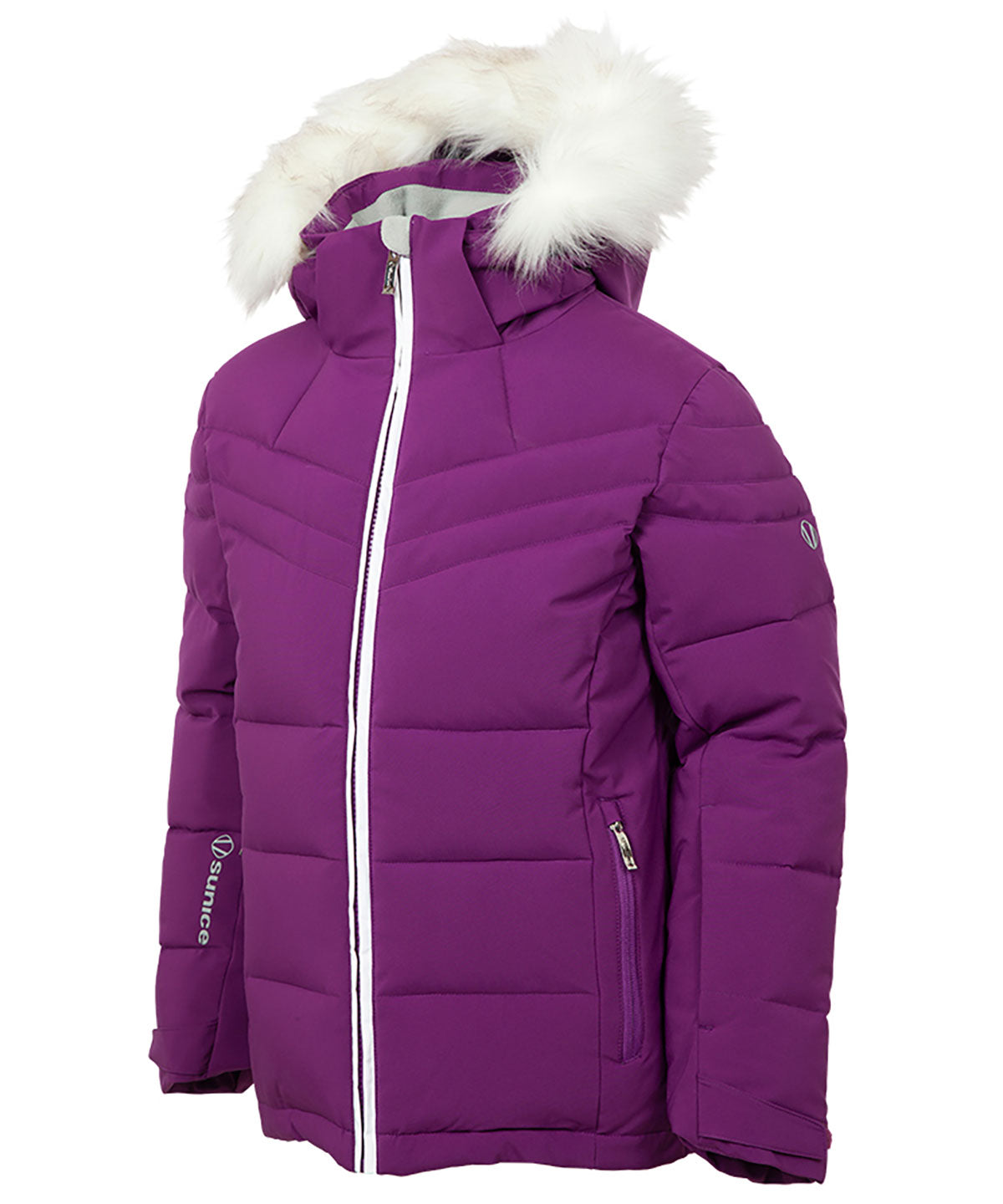 Girls&#39; Sage Waterproof Insulated Stretch Jacket With Detachable Faux Fur Ruff