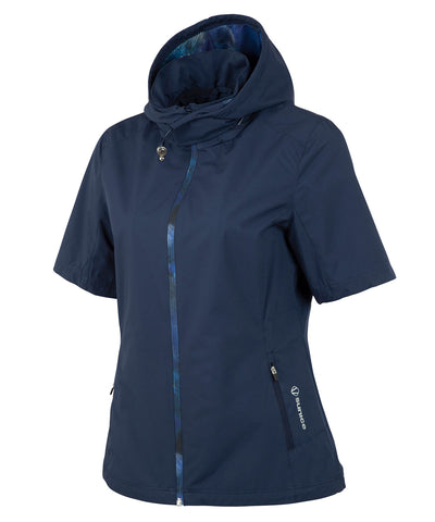 Women's Amber Short-Sleeve Water-Repellent WxTech Hooded Wind Jacket