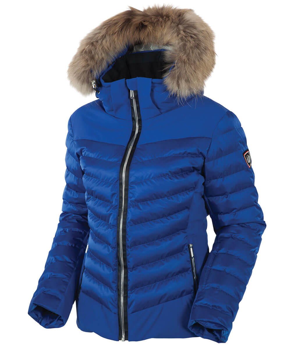 Women&#39;s Layla Waterproof Quilted Stretch Jacket With Removable Fur Ruff
