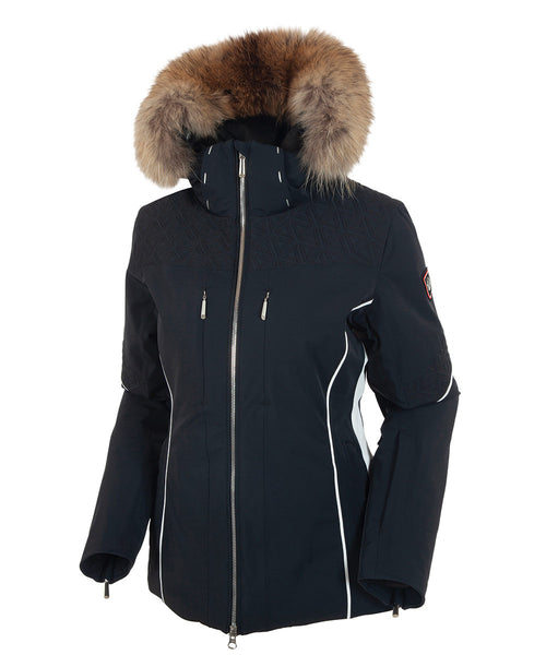 Women's Sabrina Insulated Jacket with Removable Fur Ruff - Sunice